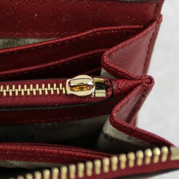 Michael Kors Jet Set Travel Tote & Wallet Set – Dark Red Saffiano Leather - Picture 17 of 17